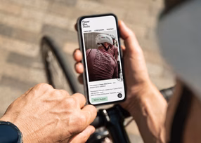 Ripper Bike Studio Website auf einem Smartphone als Webdesign Referenz von Lumios & Co.